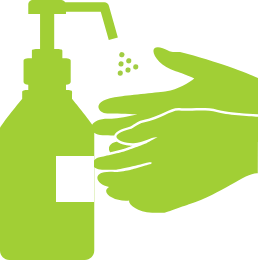 訪問先入室後の手洗い、手指消毒